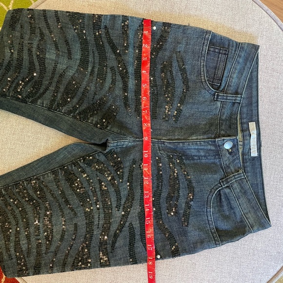 Boston Proper Zebra Glitter Strip Jeans - Picture 9 of 9